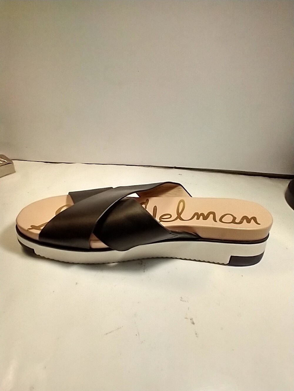 Sam Edelman Audrea Cross Strap Leather Slide Sandals Women's sz 9.5M. - Picture 6 of 12